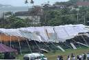 Grandstand collapses at cricket stadium during Sri Lanka v Australia Test